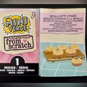 Vanilla kitty cat cookies Miniverse make it mini food from scratch series 1